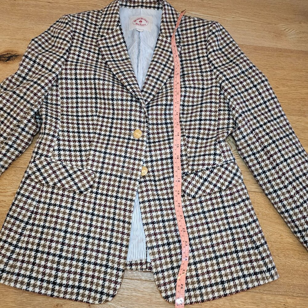 Brooks Brothers Red Fleece Moon plaid houndstooth Blazer Golden Sheep - Picture 10 of 12